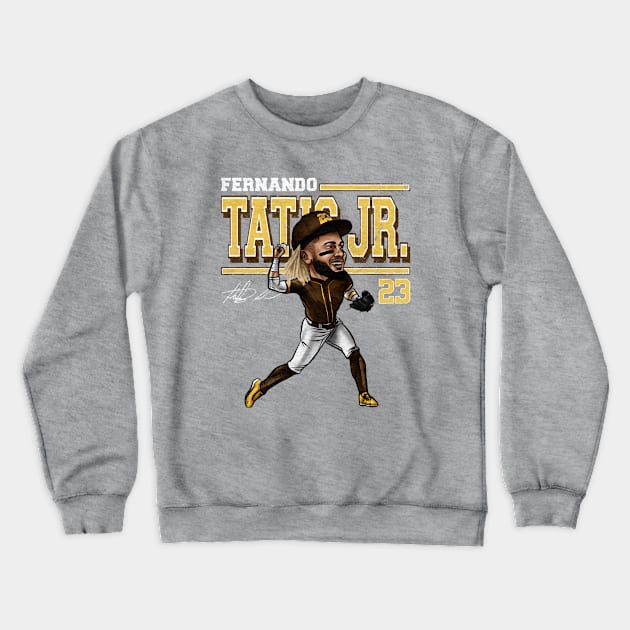 Fernando Tatis Jr. San Diego Cartoon Crewneck Sweatshirt by Jesse Gorrell